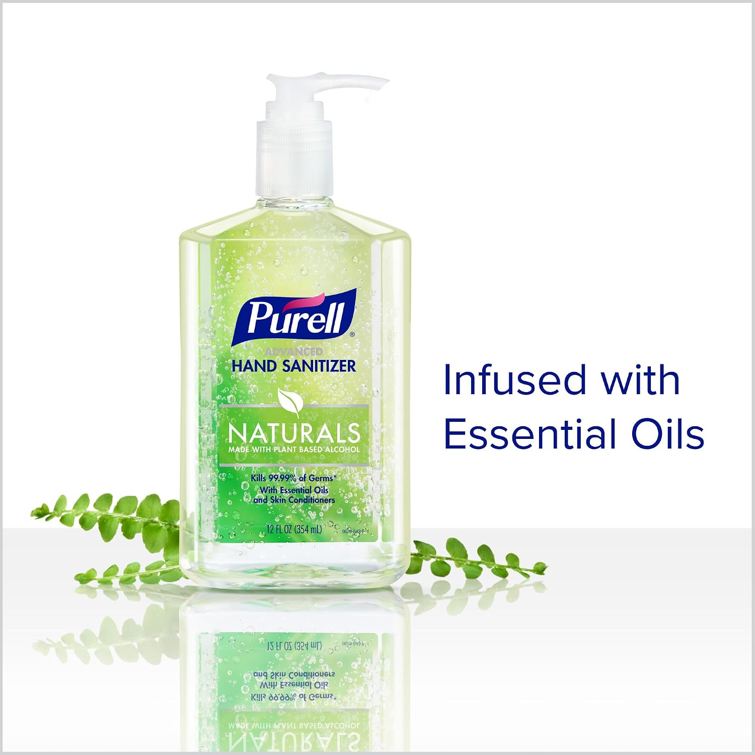 Purell Naturals Hand Sanitizer Gel, Pump Bottle, 12ct x 12 fl oz - 9629-12 - Image 4