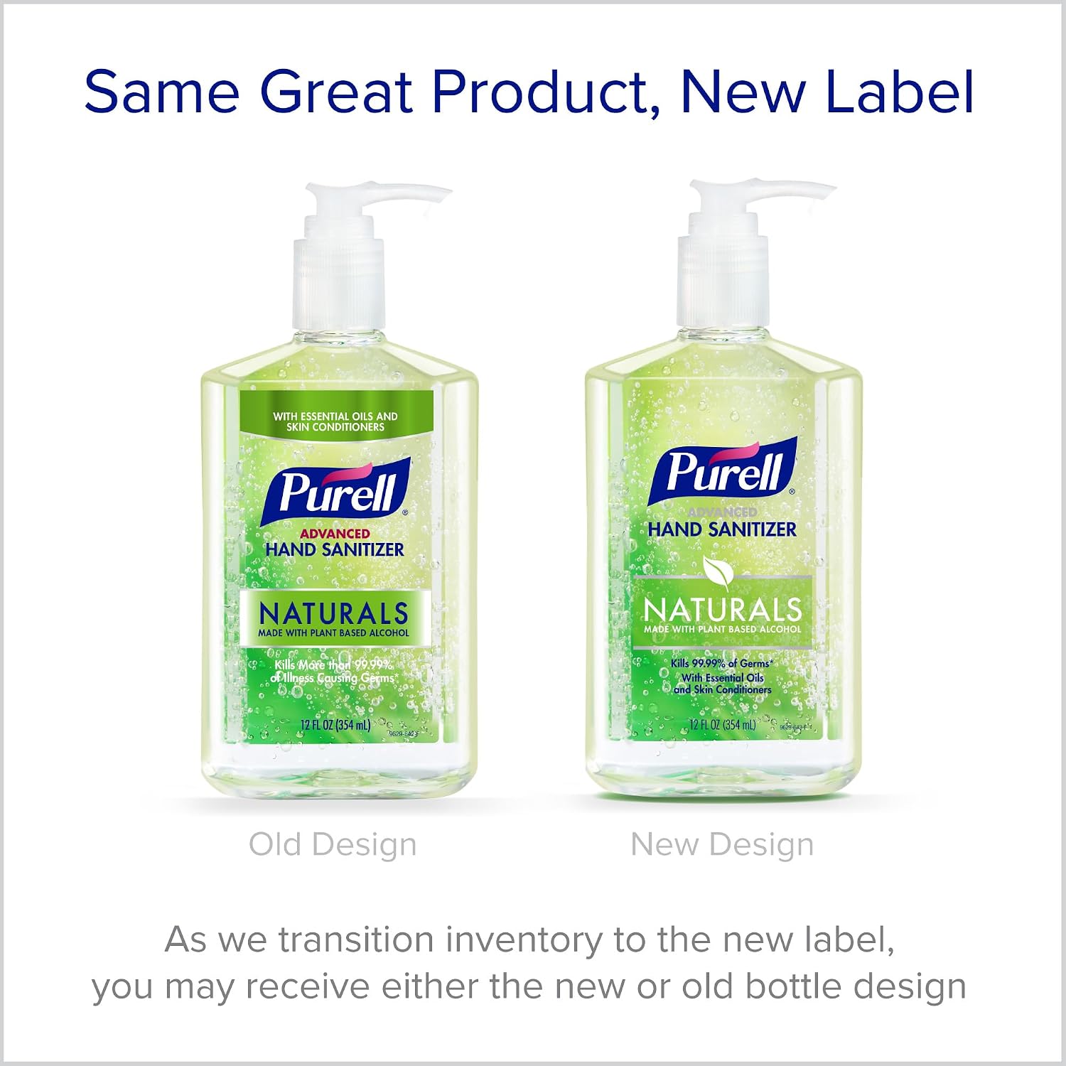 Purell Naturals Hand Sanitizer Gel, Pump Bottle, 12ct x 12 fl oz - 9629-12 - Image 8